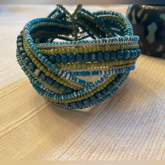 Turquoise Colored Costume Jewelry Bracelets - Picture 2 of 6